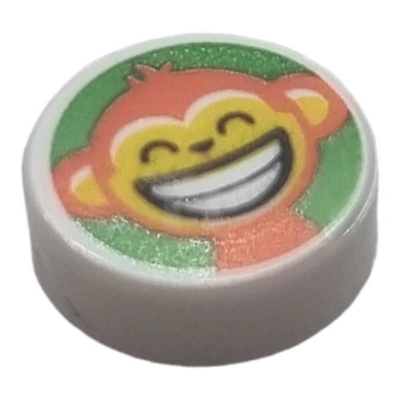 LEGO&reg; 6309191 - 98138pb158 - Carreau 1 x 1 rond avec motif de singe