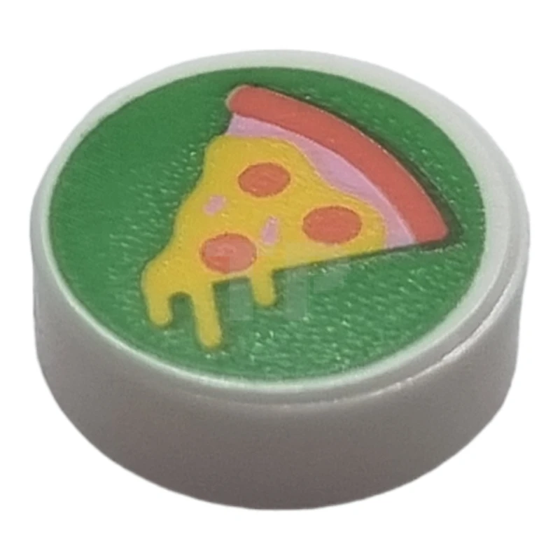 LEGO&reg; 6309191 - 98138pb164 - Carreau 1 x 1 rond avec motifPizza Slice