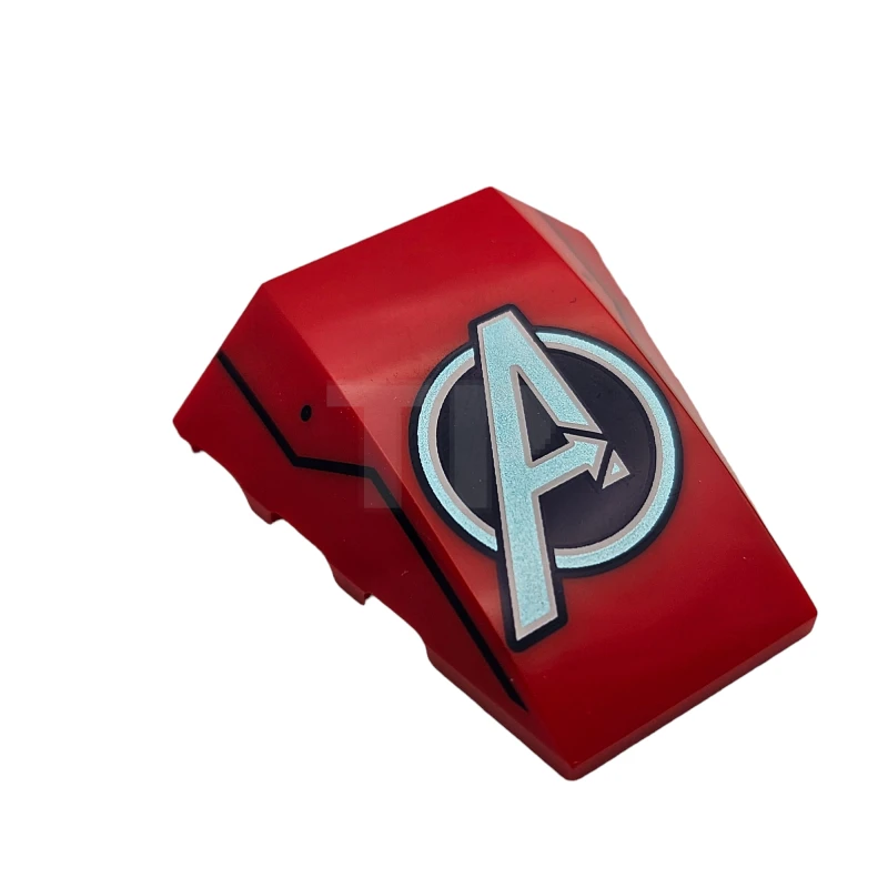 LEGO&reg; 6302222 - 47753pb097 - Dakpan 4 x 4 wig met Avengers logopatroon