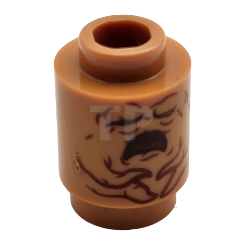 LEGO&reg; 6299867 - 3062pb065 - Stein 1 x 1 Rund mit Alraunenmuster, offener Noppe