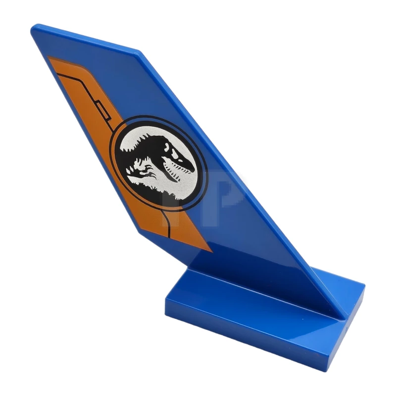 LEGO&reg; 6239pb088 - 6302343 - Tail Shuttle with Orange Trim, Silver Jurassic World Logo Pattern