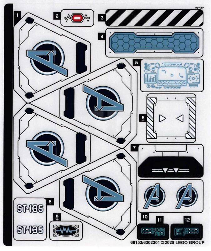 LEGO&reg; 6302301 - Sticker for Set 76153