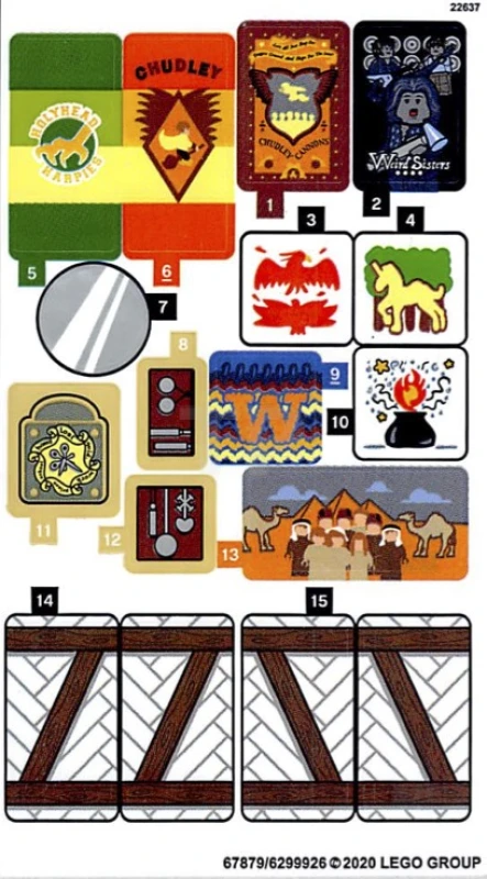 LEGO&reg; 6299926 - Autocollant pour l'ensemble 75980 - Feuille 1