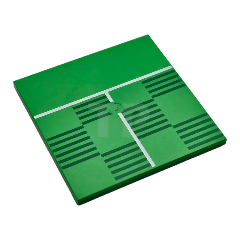 LEGO&reg; 6326765 - 10202pb015 - Tile 6 x 6 with Bottom Tubes with Soccer (Football) Pitch Halfway Line Pattern