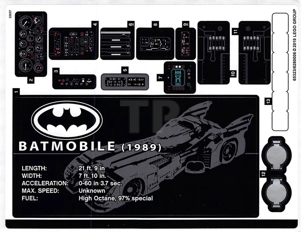 LEGO&reg; 6280006 - Sticker for Set 76139