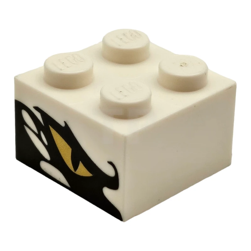 LEGO&reg; 6251509 - 3003pb106 - Brique 2 x 2 avec motif d'œil de dragon sur les deux côtés.