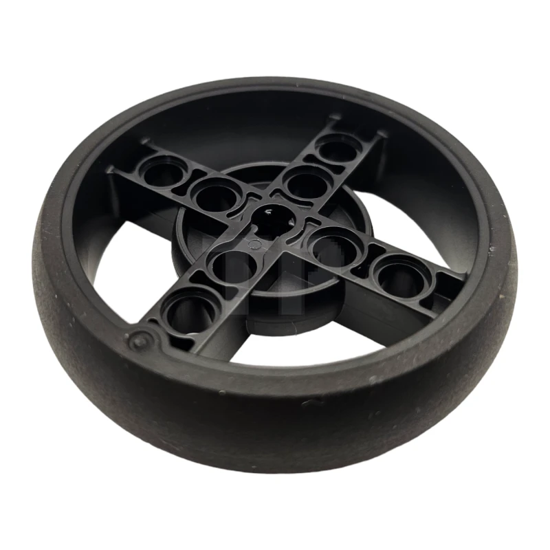 LEGO&reg; 6460559 - 39367pb02 - Roue 56 x 14 avec trous d'essieu, trous de pin et pneu fixe en caoutchouc.