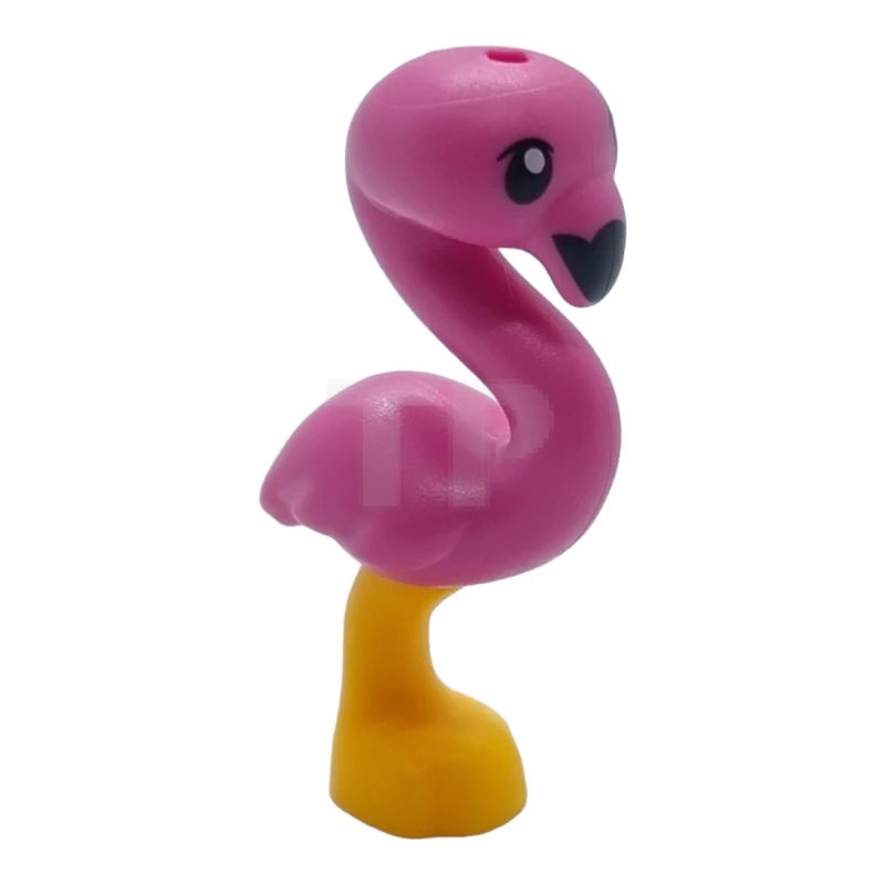 LEGO&reg; 6301351 - 67430pb01 - Vogel, Flamingo Friends mit dunkelrosa Körper, schwarzen Augen und Schnabelmuster