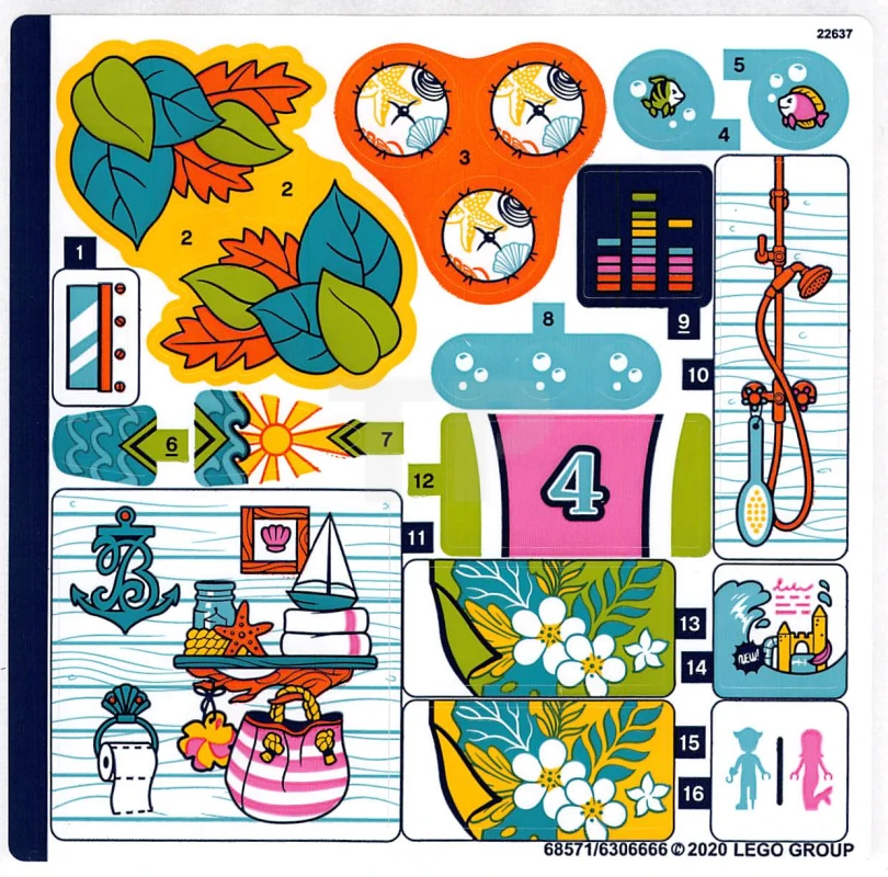 LEGO&reg; 6306666 - Sticker for Set 41428