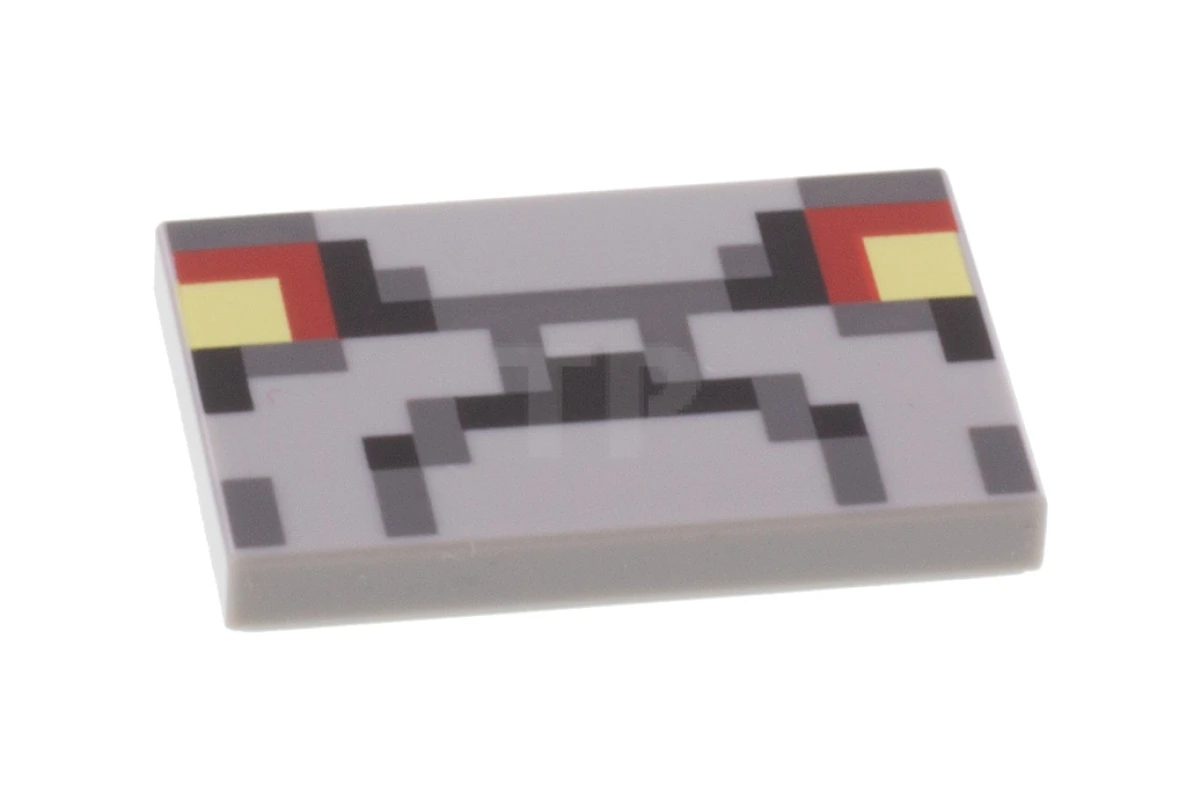 LEGO&reg; 26603pb089 - 6305233 - Tile 2 x 3 with Pixelated Face Pattern (Minecraft Redstone Golem)