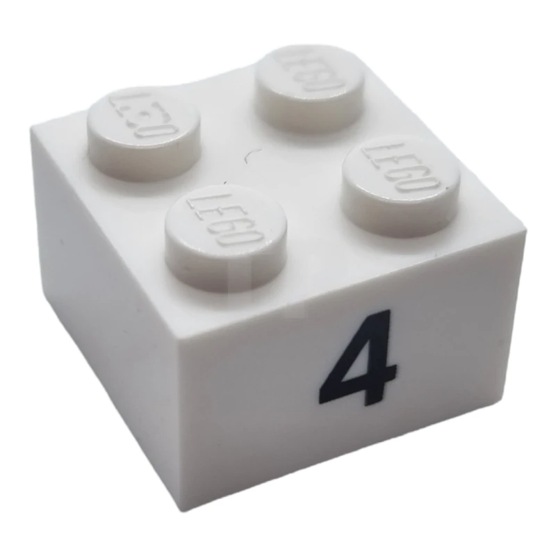 LEGO&reg; 6044179 - 3003pb038 - Brick 2 x 2 with '4' Pattern