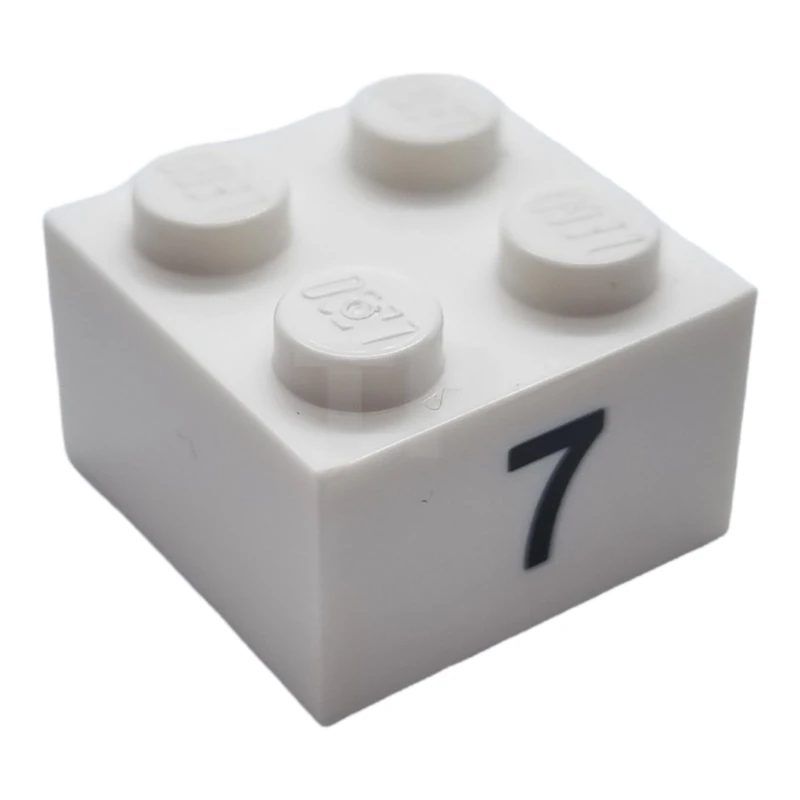 LEGO&reg; 6044200 - 3003pb041 - Brick 2 x 2 with '7' Pattern