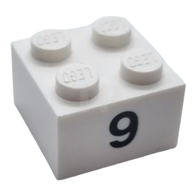 LEGO&reg; 6044207 - 3003pb043 - Brick 2 x 2 with '9' Pattern