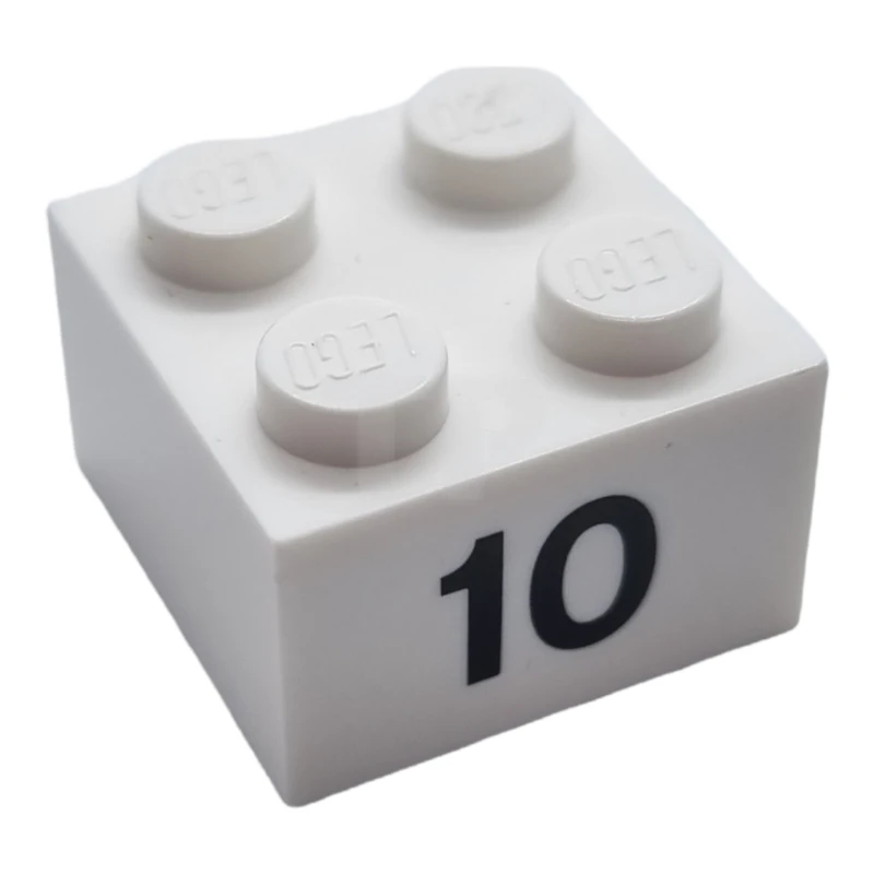 LEGO&reg; 6044223 - 3003pb044 - Brick 2 x 2 with '10' Pattern