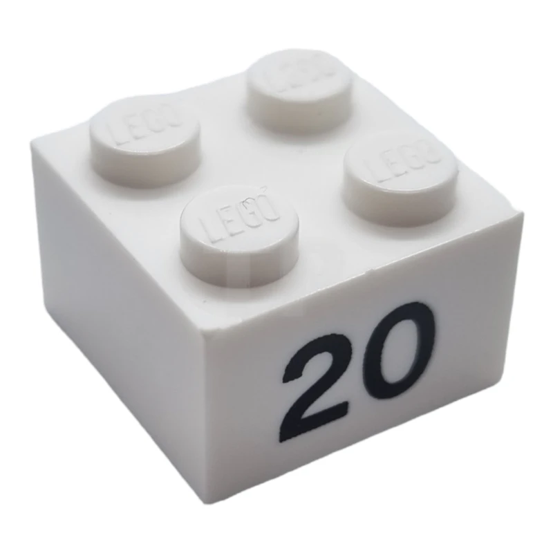 LEGO&reg; 6044293 - 3003pb054 - Brick 2 x 2 with '20' Pattern