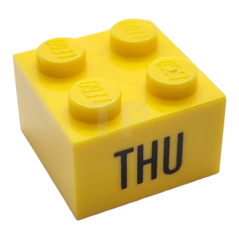 LEGO&reg; 6044118 - 3003pb070 - Brick 2 x 2 with 'THU' Pattern