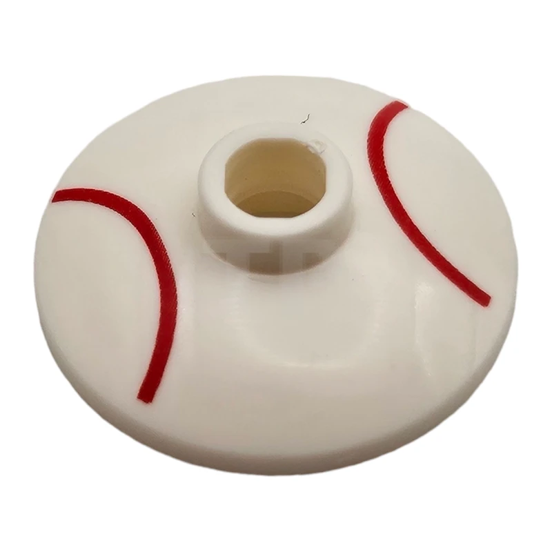 LEGO&reg; 4740pb016 - 6227147 - Dish 2 x 2 Inverted (Radar) with Red Baseball Lines / Laces Pattern