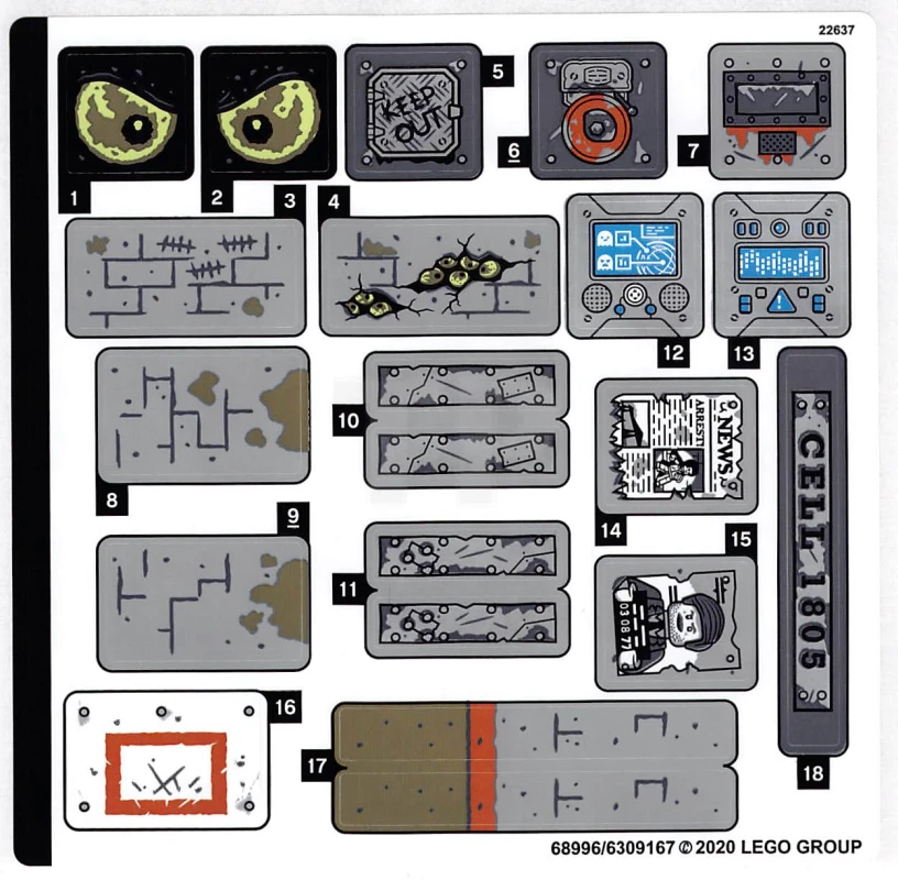 LEGO&reg;  - Autocollant pour l'ensemble 70435