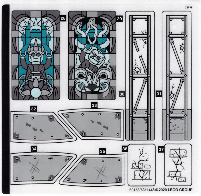 LEGO&reg;  - Pegatina para Set 70437 - Hoja 2