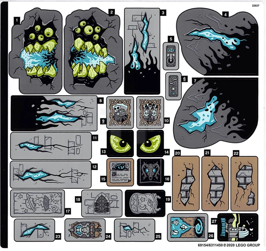 LEGO&reg; 6311450 - Pegatina para Set 70437 - Hoja 1