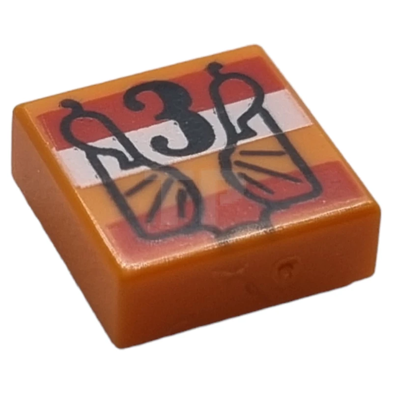 LEGO&reg; 6314913 - 3070pb172 - Tile 1 x 1 with '3' Pattern