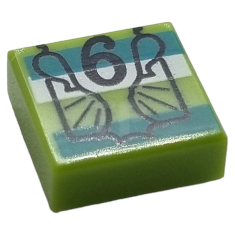 LEGO&reg; 6314908 - 3070pb173 - Piastrelle 1 x 1 con motivo 