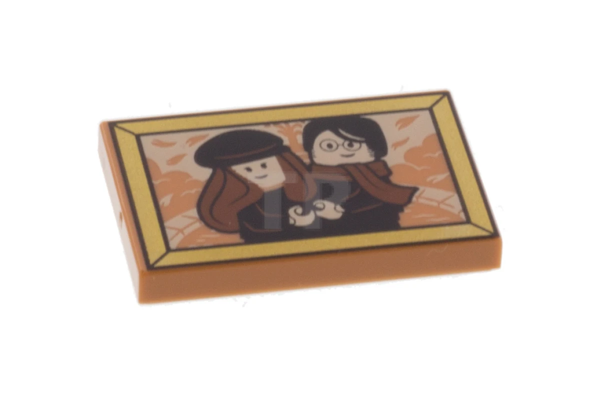 LEGO&reg; 6314517 - 26603pb095 - Tile 2 x 3 with Lily and James Potter Portrait Pattern