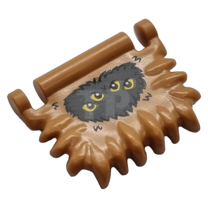 LEGO&reg; 6315667 - 68505pb01 - Minifigure, Utensil Book Cover, Fangs around Edge with Dark Bluish Gray Fur and 4 Yellow Eyes Pattern