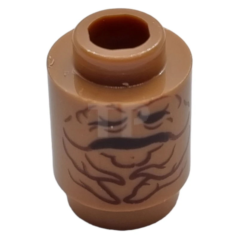 LEGO&reg; 6314447 - 3062pb066 - Brick 1 x 1 Round with Mandrake Face Pattern, Open Stud