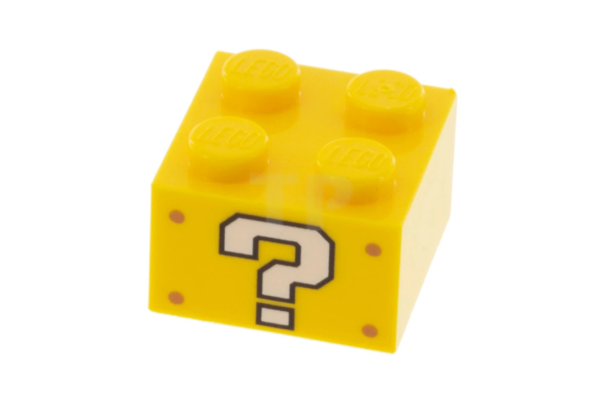 LEGO&reg; 6310504 - 3003pb118 - Brick 2 x 2 with Question Mark Pattern on Two Sides