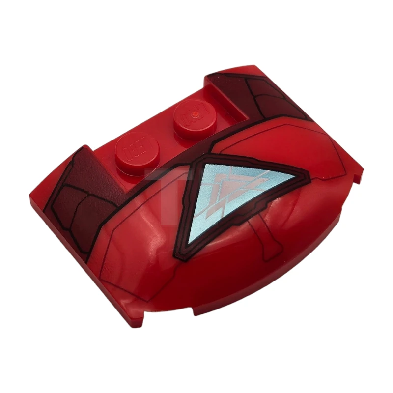 LEGO&reg; 6316639 - 93604pb08 - Plate with Curvature 3 x 4 x 2/3 with Iron Man Hulkbuster Armor Pattern