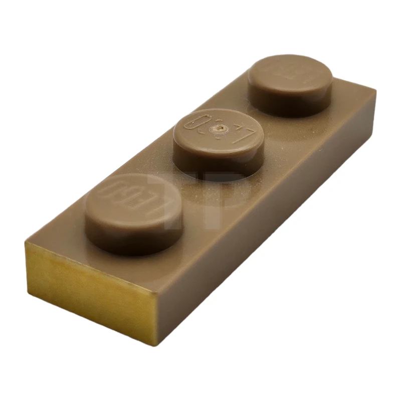 LEGO&reg; 6311492 - 3623pb021 - Plate 1 x 3 with Metallic Gold Pattern on Short Edge