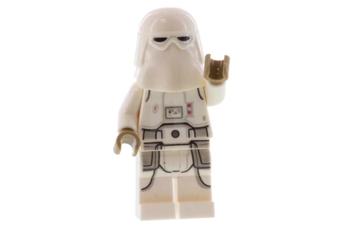 LEGO&reg; sw1102 Snowtrooper, bedrukte benen, donkerbruine handen, frons