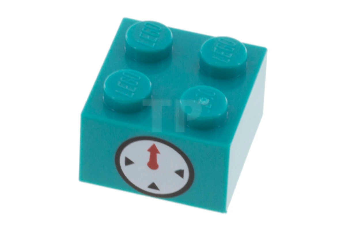 LEGO&reg; 6309017 - 3003pb116 - Brick 2 x 2 with Timer Pattern