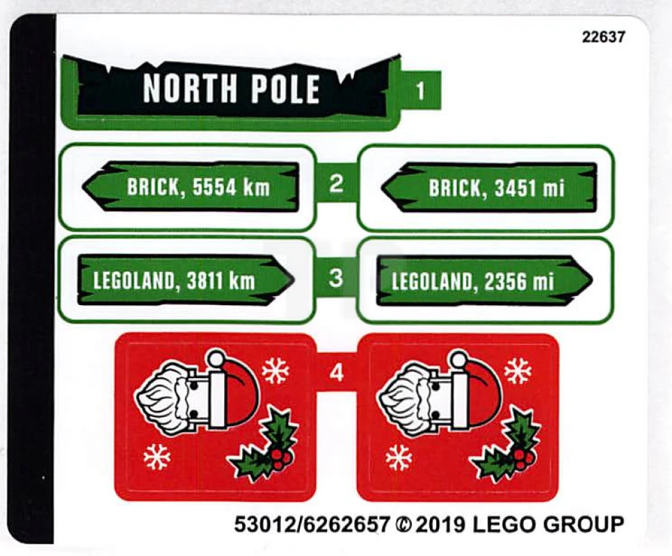 LEGO&reg; 6262657 - Adesivo per il set 40353