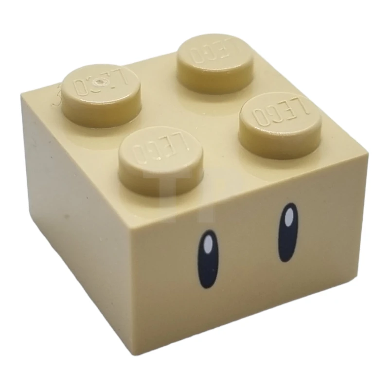 LEGO&reg; 6424435 - 3003pb117 - Brique 2 x 2 avec motif d'yeux oblongs.