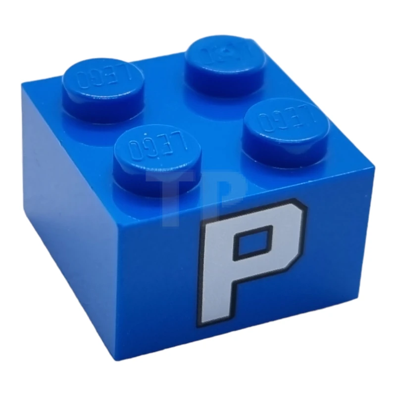 LEGO&reg; 6309005 - 3003pb122 - Brick 2 x 2 with P Pattern on Two Sides