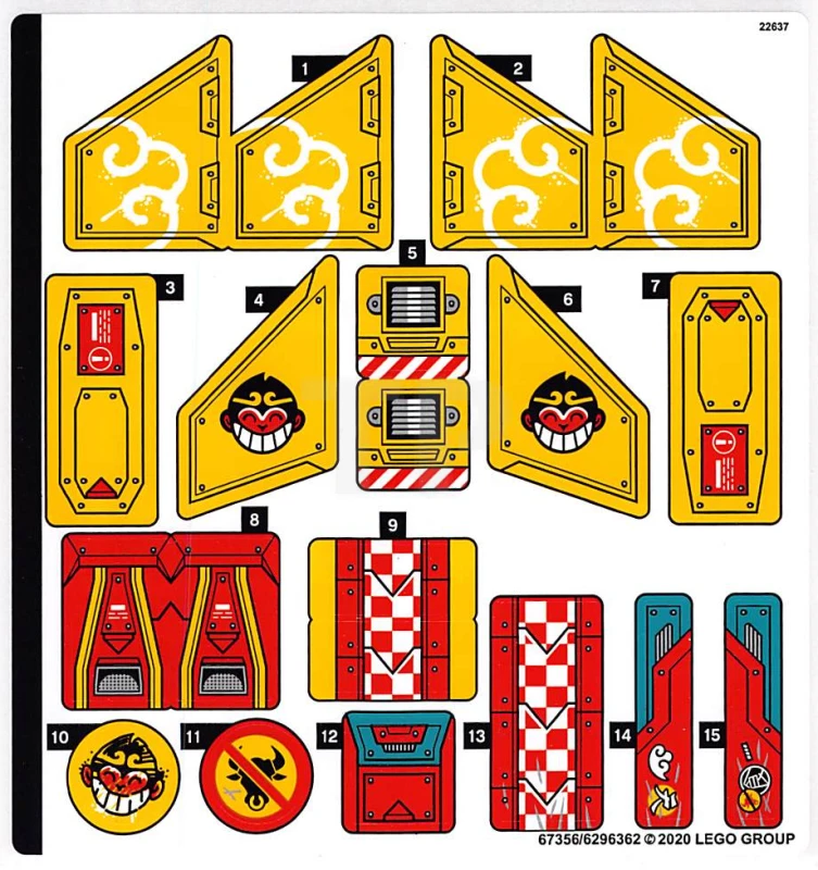 LEGO&reg;  - Autocollant pour l'ensemble 80008