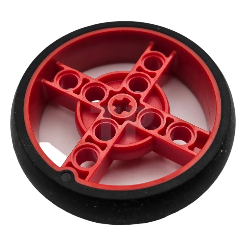 LEGO&reg; 6305509 - 39367pb02 - Roue 56 x 14 avec trous d'essieu, trous de pin et pneu fixe en caoutchouc.