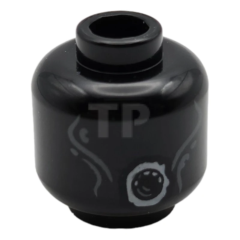 LEGO&reg; 6236507 - 3626cpb2177 - Minifigure, Head Alien with Light Bluish Gray Cheek Lines and Round Mouth Pattern (Dementor) - Hollow Stud