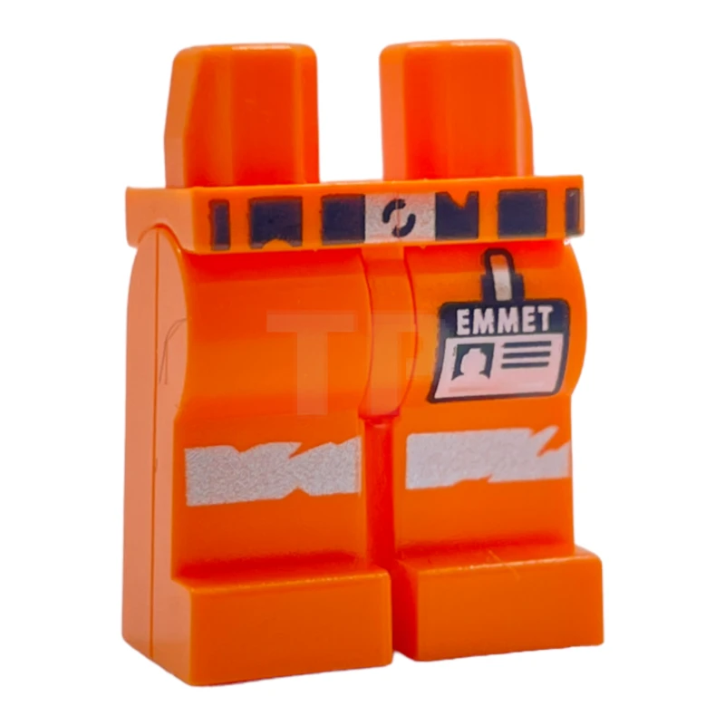 LEGO&reg; 6250965 - 970c00pb0897 - Minifiguur met reflecterende strepen en 'EMMET' naamplaatjespatroon