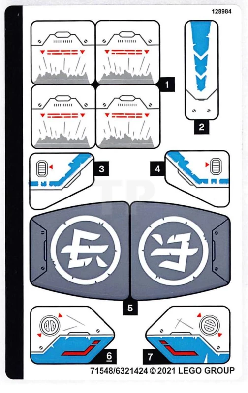 LEGO&reg; 6321424 - Adesivo per il set 71738