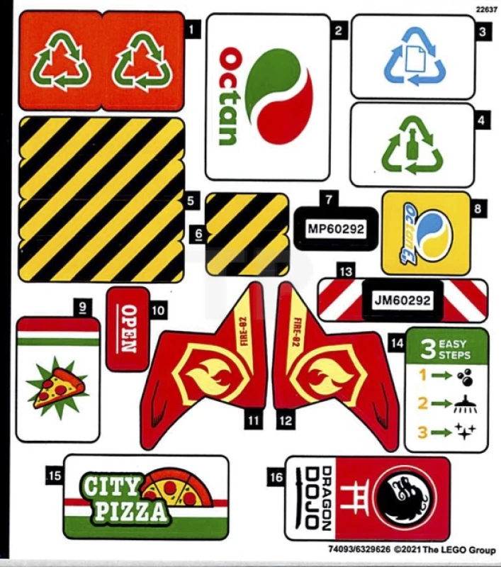 LEGO&reg; 6329626 - Autocollant pour l'ensemble 60292