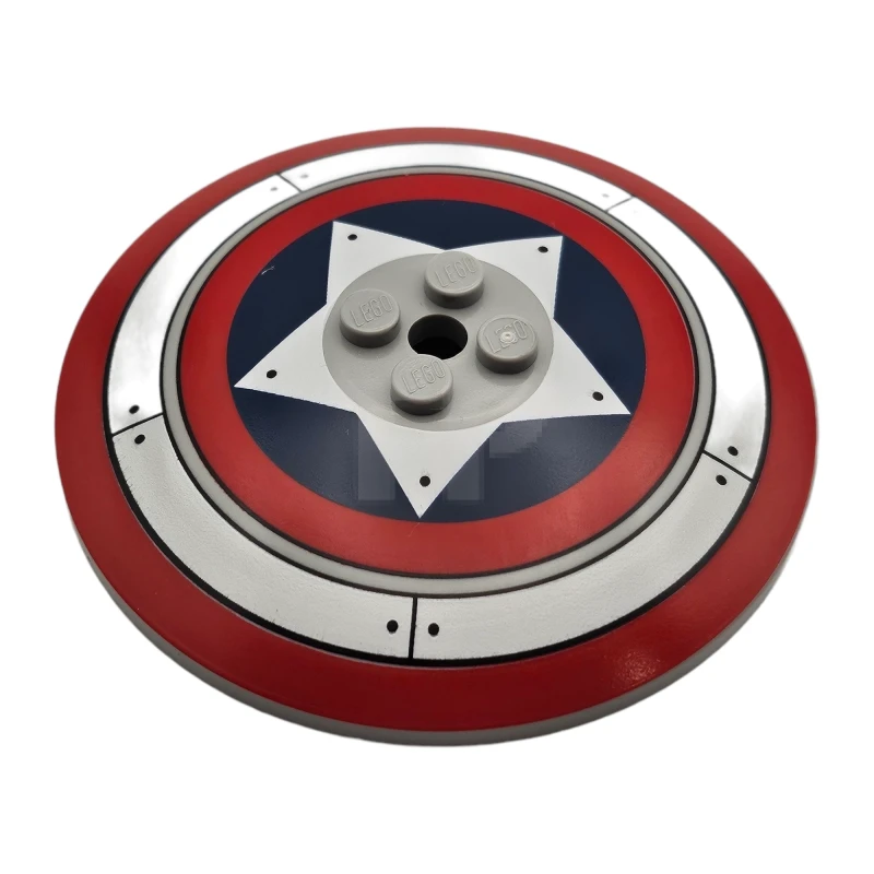 LEGO&reg; 3961pb13 - 6329742 - Dish 8 x 8 Inverted with Captain America Shield Pattern