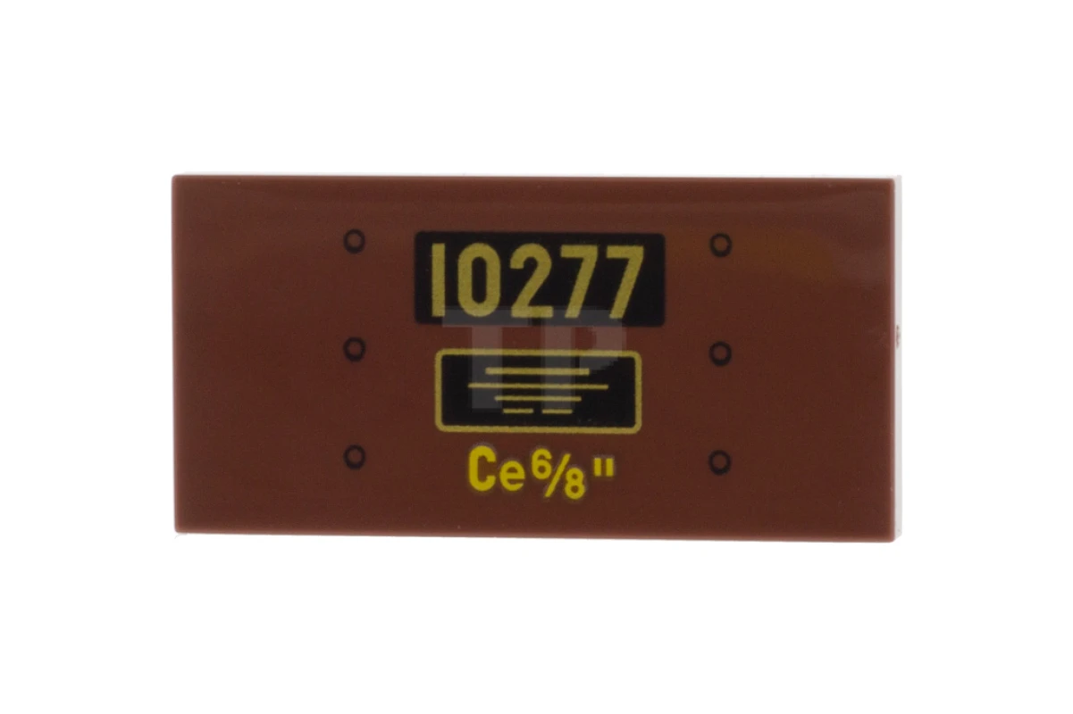 LEGO&reg; 6312725 - 87079pb0731 - Tile 2 x 4 with '10277' and 'Ce 6/8