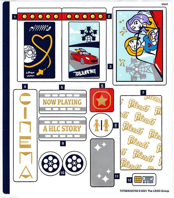 LEGO&reg; 6325192 - Adesivo per il set 41448