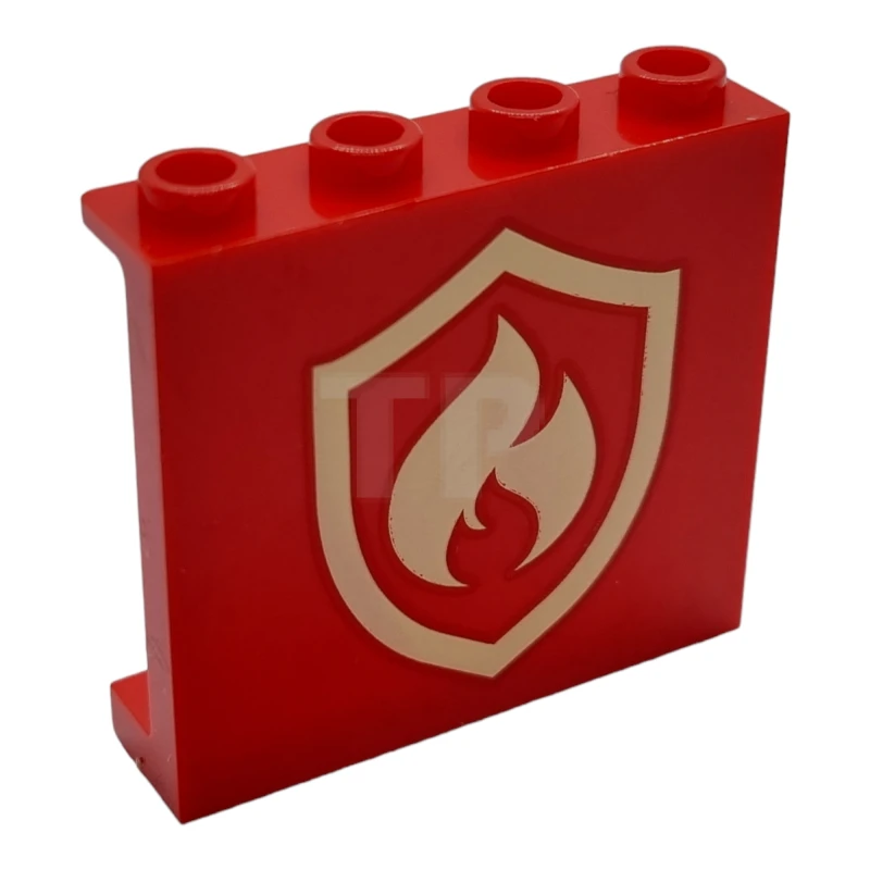 LEGO&reg; 6329570 - 60581pb158 - Paneel 1 x 4 x 3 mit Seitenstützen und Feuerpatrone