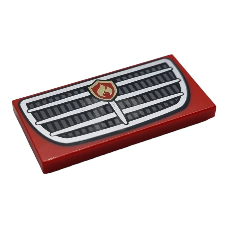LEGO&reg; 87079pb0826 - 6329587 - Tile 2 x 4 with Grille and Fire Logo Pattern