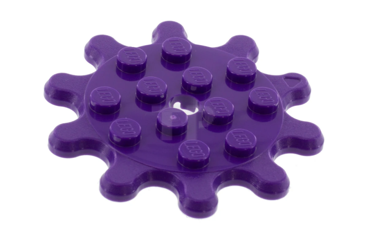 LEGO&reg; 6252210 - 35443 - Plate, Modified 4 x 4 with 10 Gear Teeth / Flower Petals