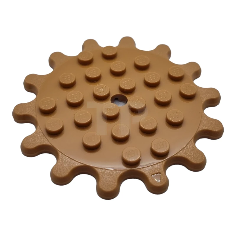 LEGO&reg; 6338455 - 35446 - Plate, Modified 6 x 6 with 14 Gear Teeth / Flower Petals